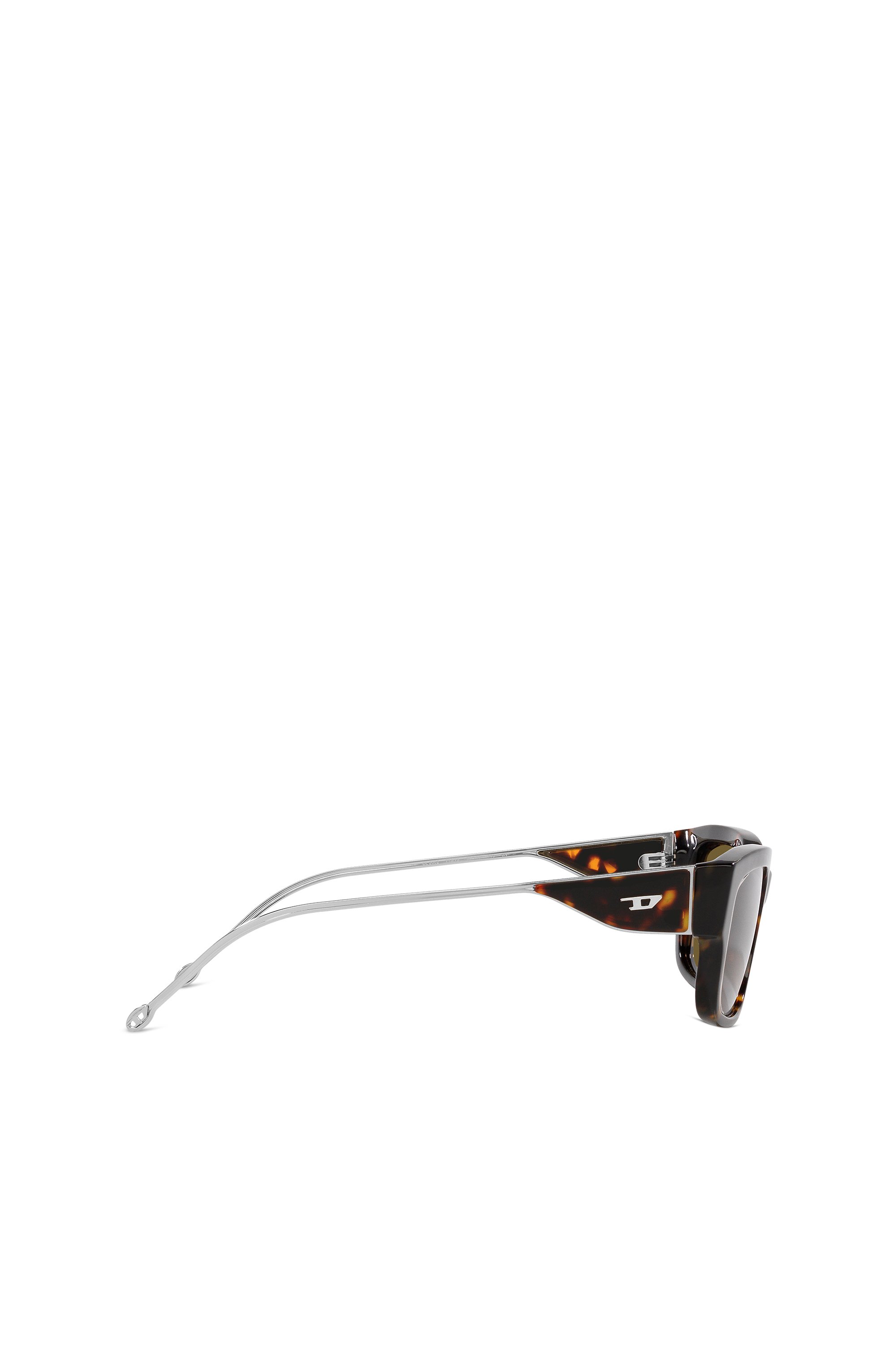 Diesel - 0DL2002 SIZE 56, Unisex Rechteckiges Modell Brille in Braun/Schwarz - 3
