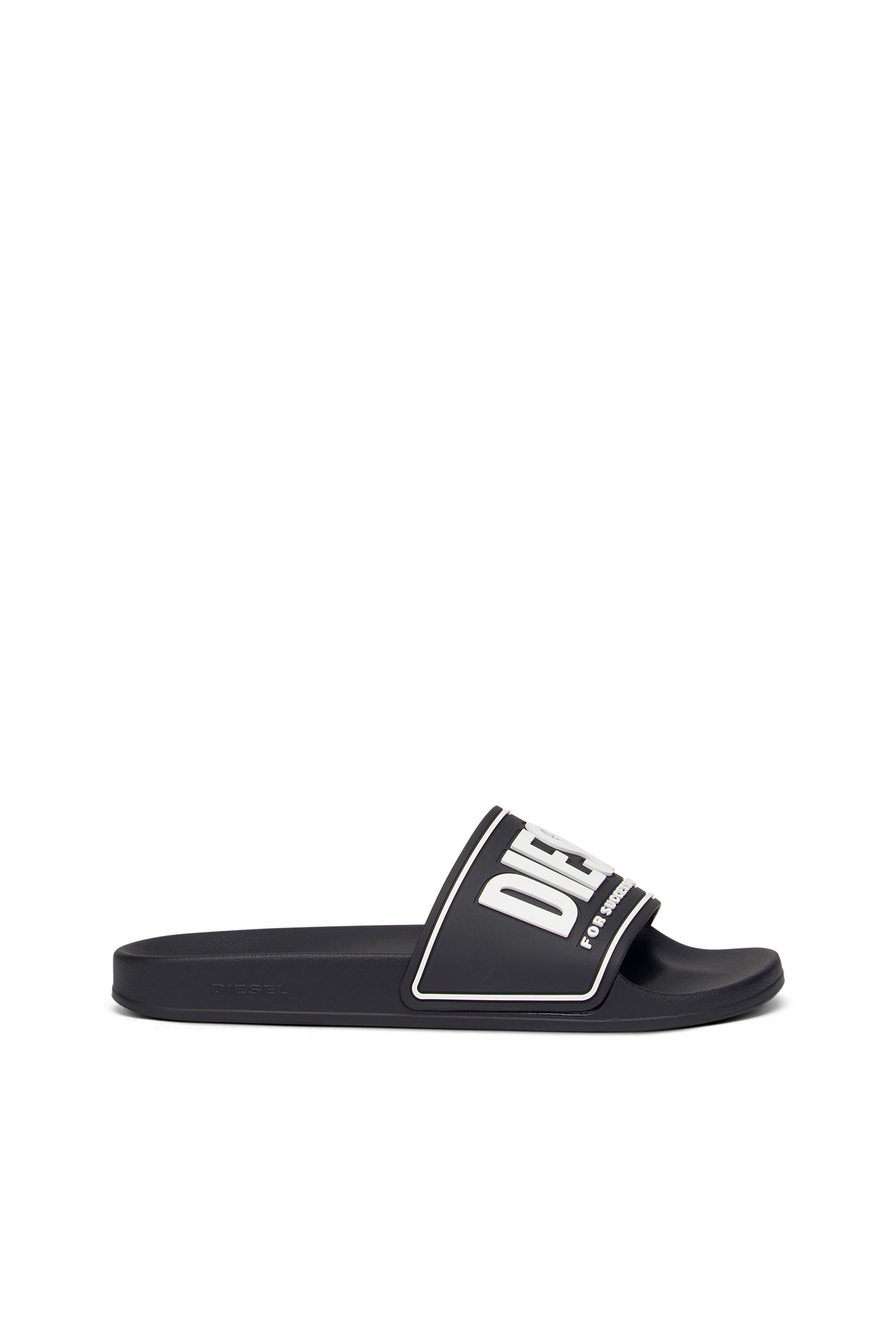 Diesel - SA-MAYEMI CC W, Damen Sa-Mayemi-Pantoletten aus Gummi mit Logoprägung in Schwarz - 1