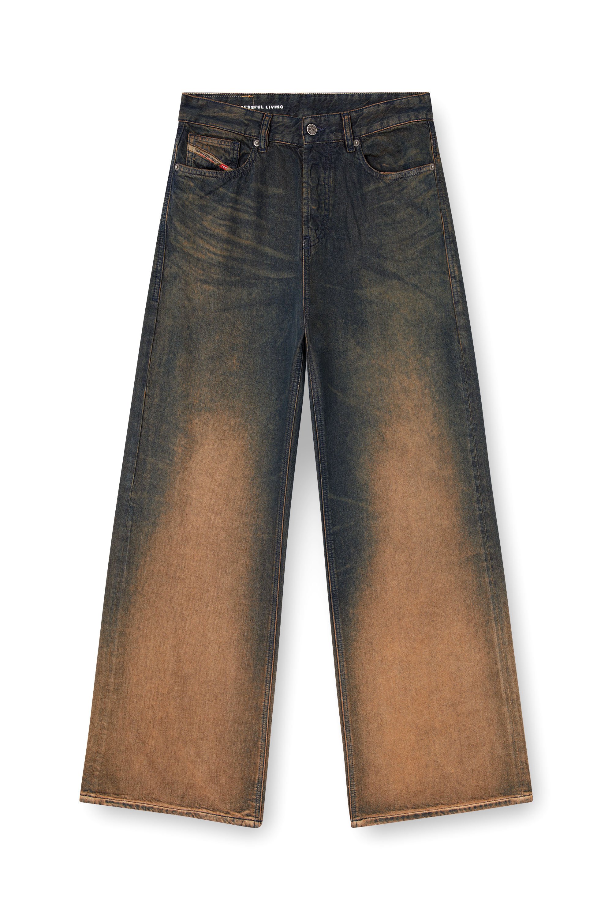 Diesel - Damen Relaxed Jeans 1996 D-Sire 068TF, Blau/Braun - 3