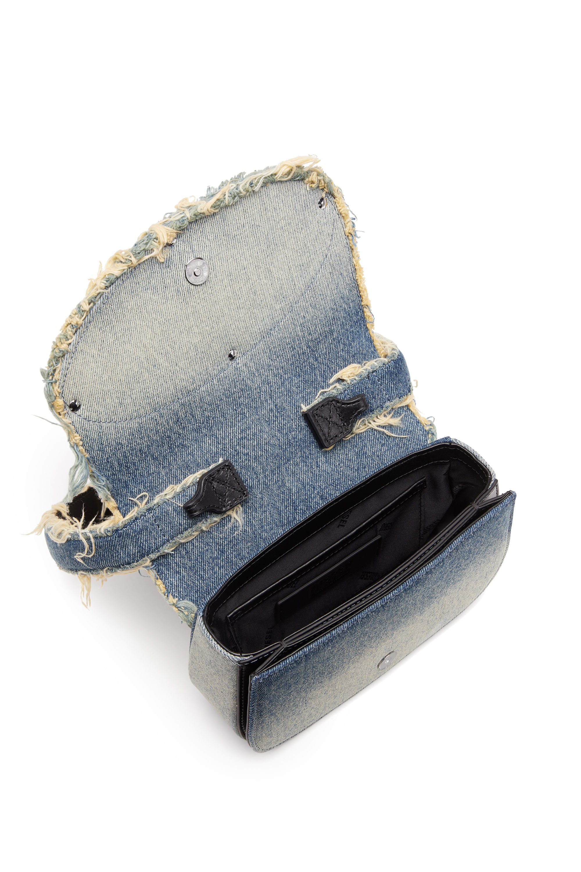 Diesel - 1DR, Damen 1DR-Ikonische Schultertasche aus Denim mit Strass in Blau - 4
