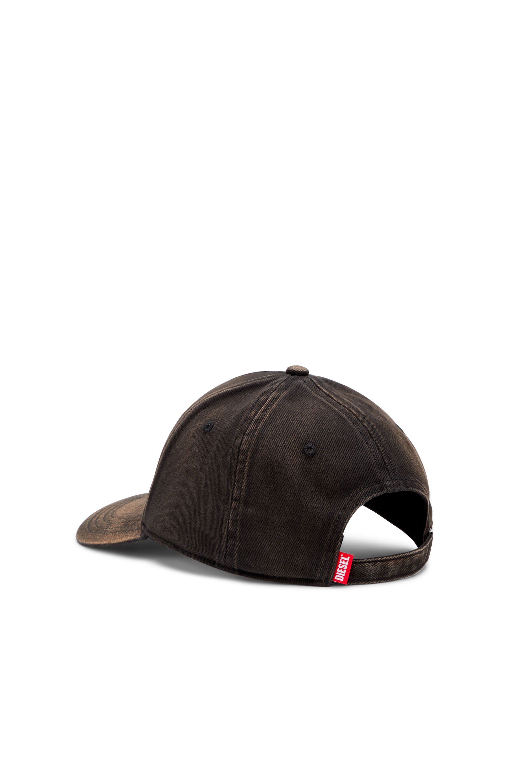 Diesel - C-RUN-WASH, Herren Basecap aus gewaschenem Baumwolltwill in Schwarz - 2