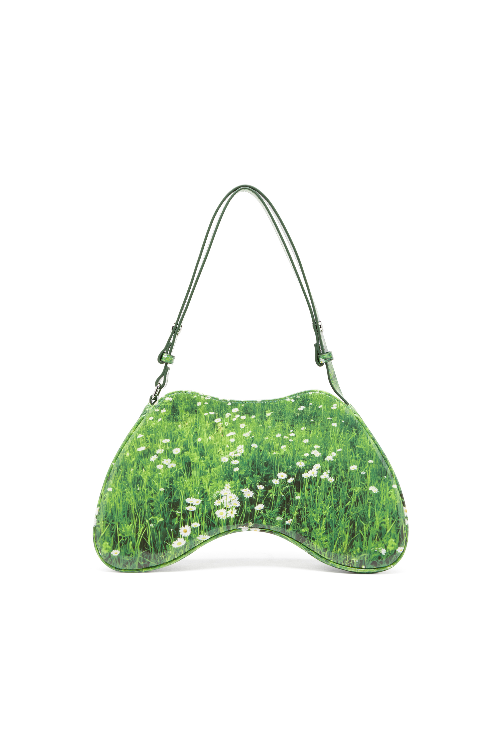 Diesel - PLAY SHOULDER, Damen Play-Glänzende Schultertasche in Grün - 3