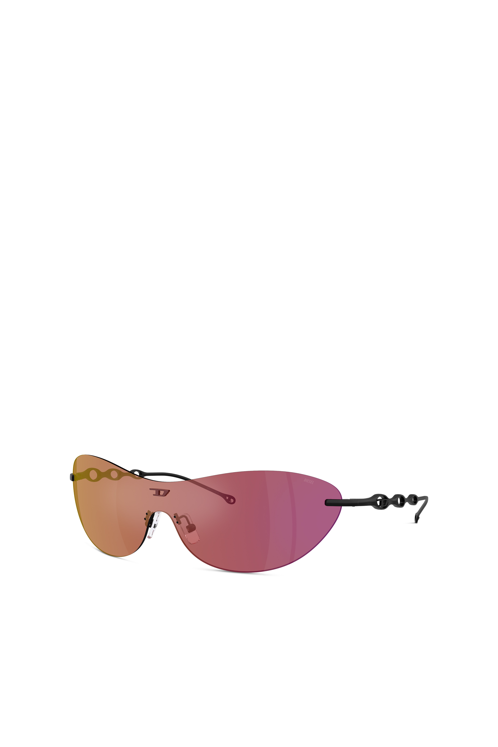 Diesel - 0DL1006 SIZE 35, Unisex Ovale Sonnenbrille in Dunkelviolett - 1